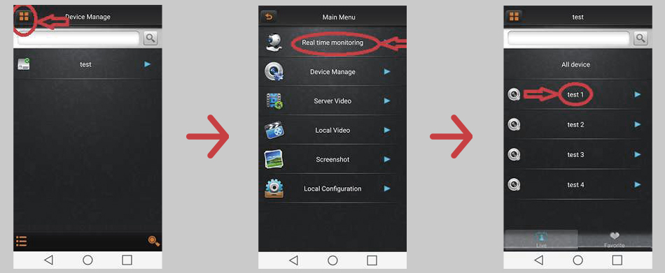 مشاهده دوربین مدار بسته در گوشی